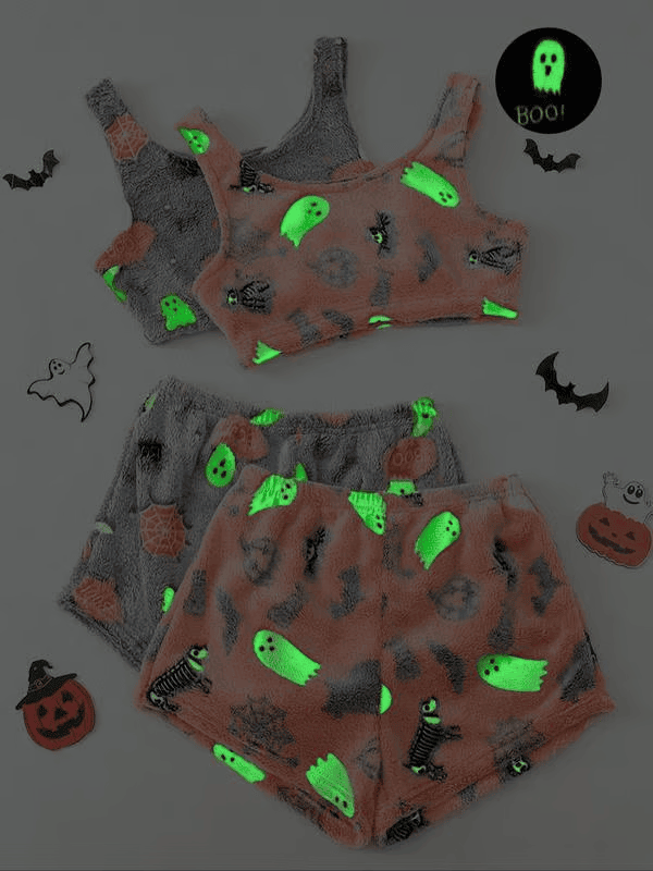 Spooky Glow Halloween Pajama Set