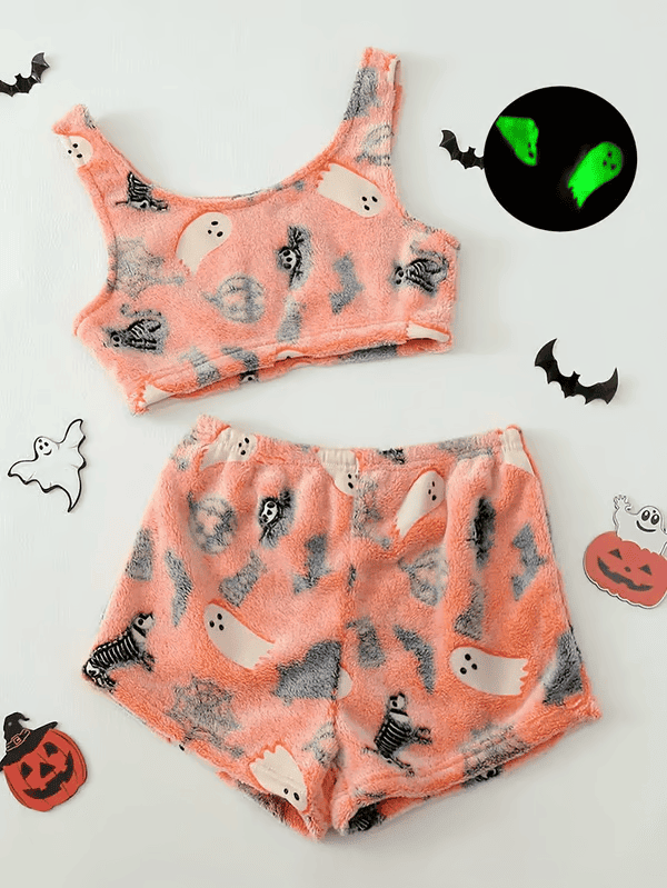 Spooky Glow Halloween Pajama Set